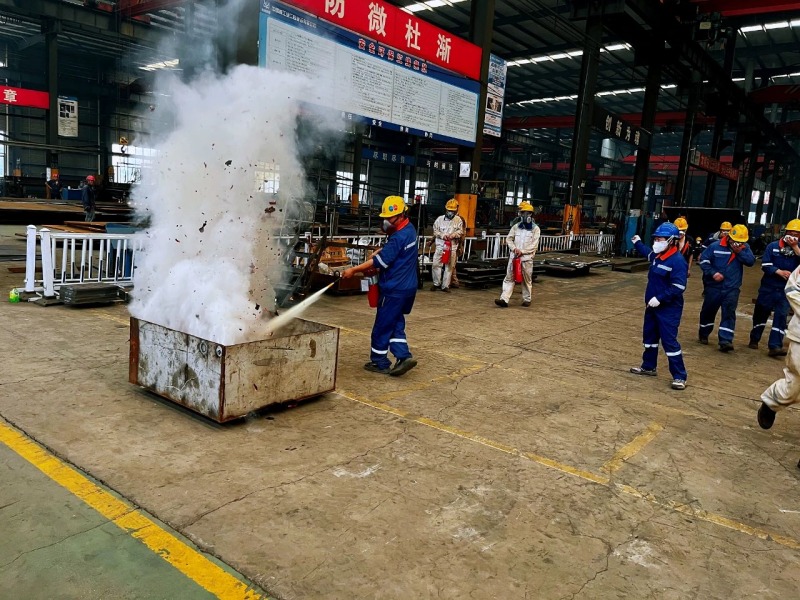 Eihe Steel Structure проведе противопожарното учение на 